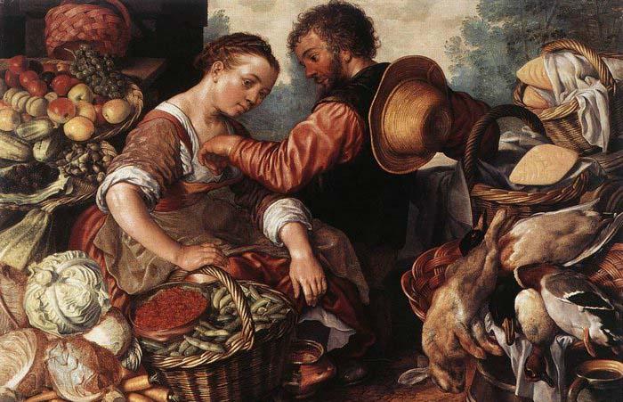 BEUCKELAER, Joachim Woman Selling Vegetables Germany oil painting art